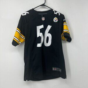 NFL Nike 56 Lamarr Woodley Pittsburgh Steelers Black On Field Jersey Youth Large